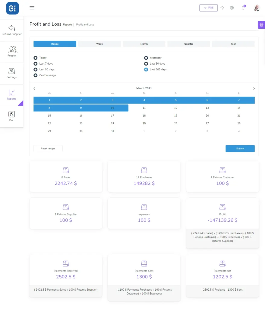 Business inFlow_report_profit and loss